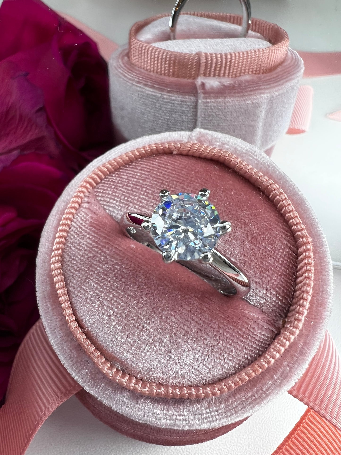 CLASSIC SOLITARIE STERLING SILVER PROMISE RING