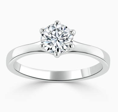 CLASSIC SOLITARIE STERLING SILVER PROMISE RING