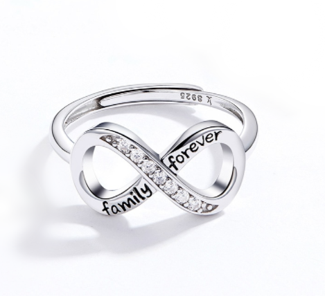 FAMILY FOREVER STERLING SILVER RING