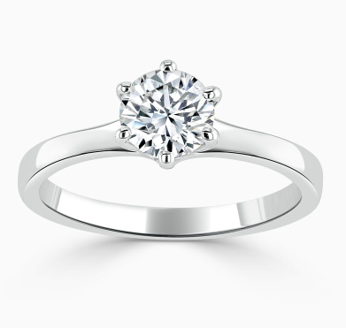 CLASSIC SOLITARIE STERLING SILVER  PROMISE RING