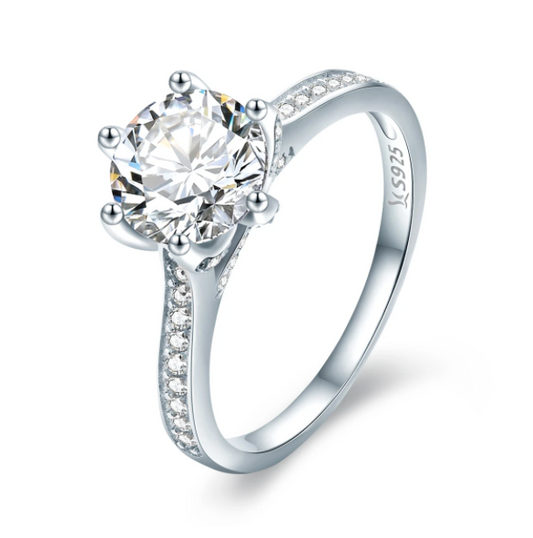 FEMME FATALE SOLITAIRE STERLING SILVER PROMISE RING