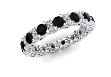 BLACK ETERNITY VINTAGE RING